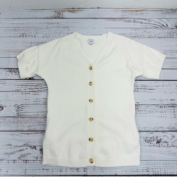 SABO Women’s size Small White Short Sleeve Knit Mini Dress - Picture 9 of 12